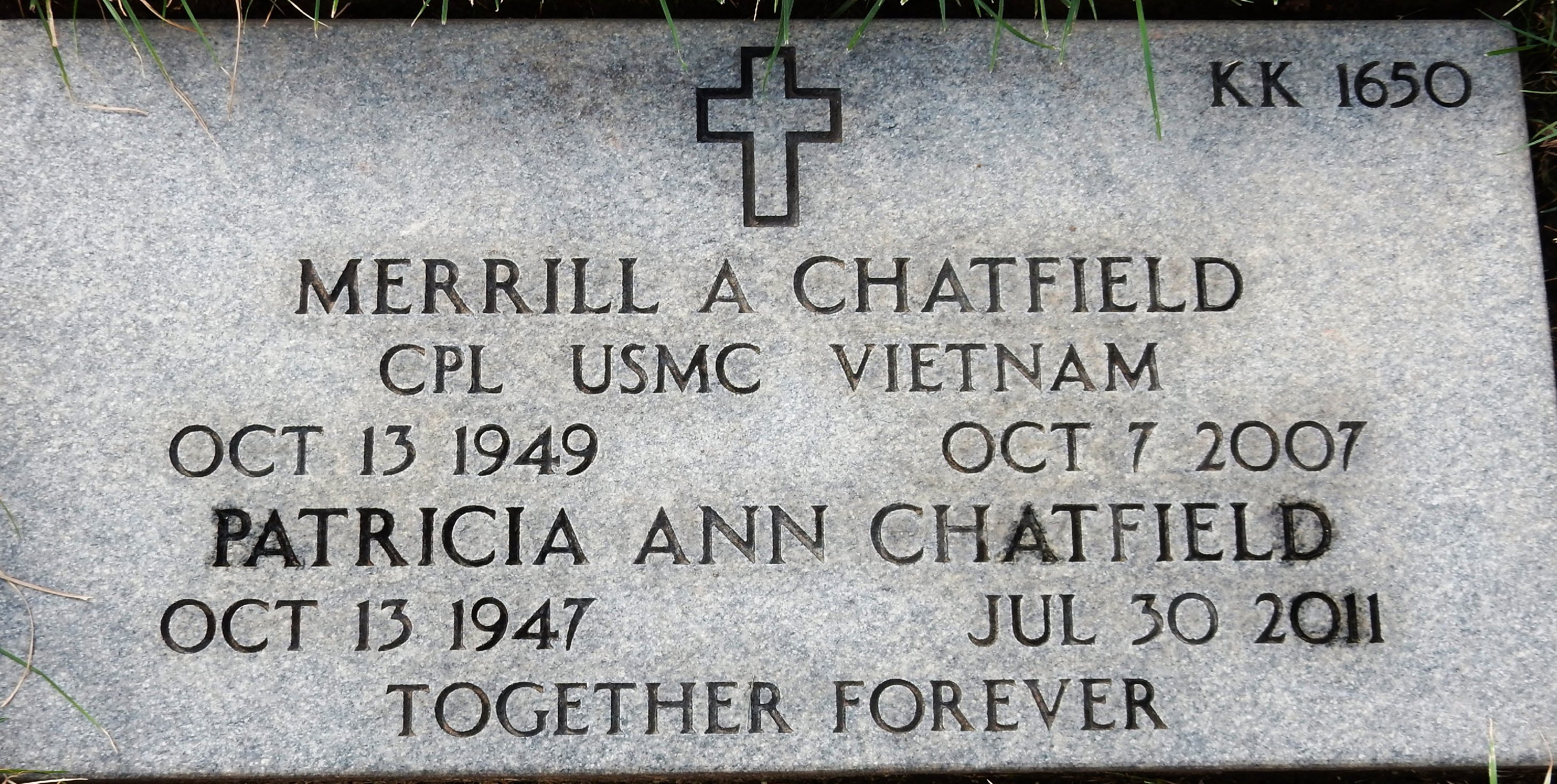 CHATFIELD Merrill Arthur 1949-2007 grave.jpg